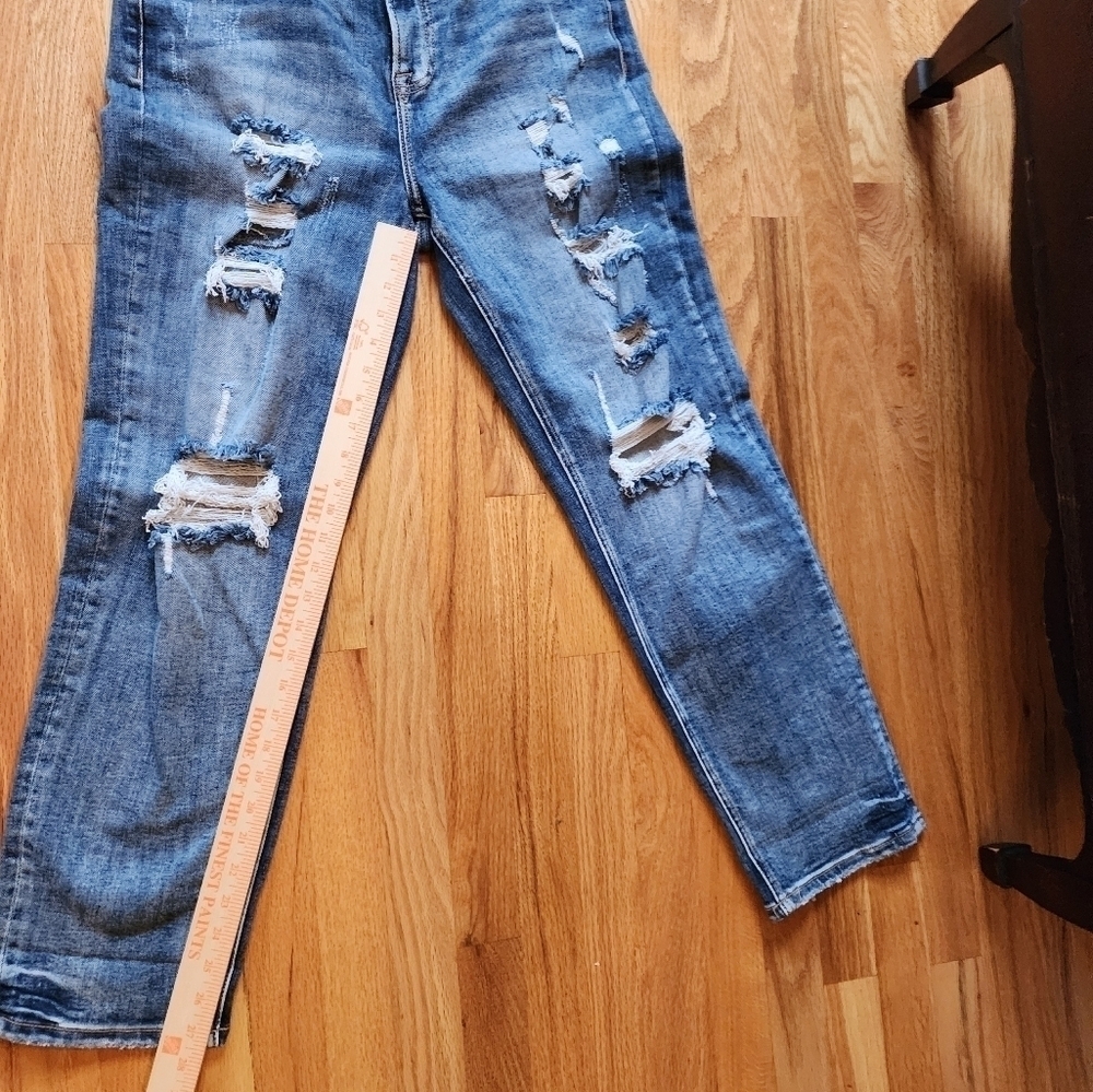 Risen high rise distressed girlfriend jeans  size 9/29 - Picture 13 of 14